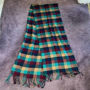 Cashmere Feel Plaid Scarf